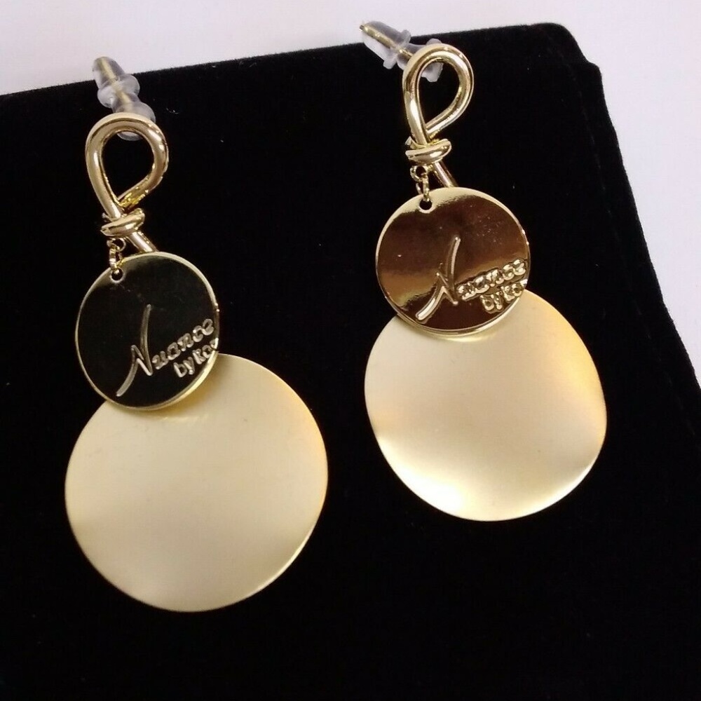 Dangling Earrings Gold Tone